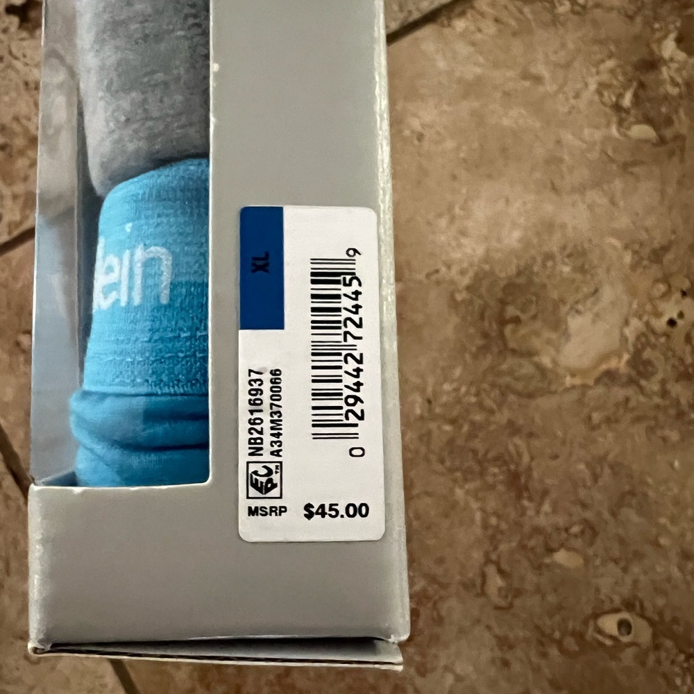 Calvin Klein Cotton Stretch Boxer Briefs - White, Gray, Light Blue - Picture 2 of 3